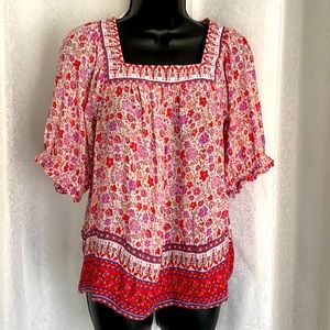 KNOX ROSE Bohemian Top Sz: XS